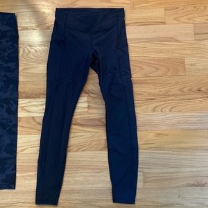Lululemon black leggings size 6 and camo leggings I don’t know the size